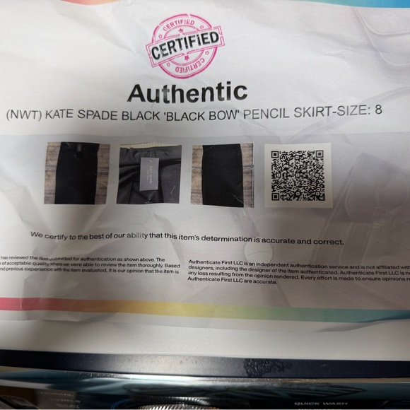 Kate Spade Black Bow Pencil Skirt SIZE 8 NWT - Picture 14 of 14